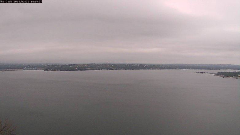 Lake Travis webcam, February 22, 2016 9:20 AM CT