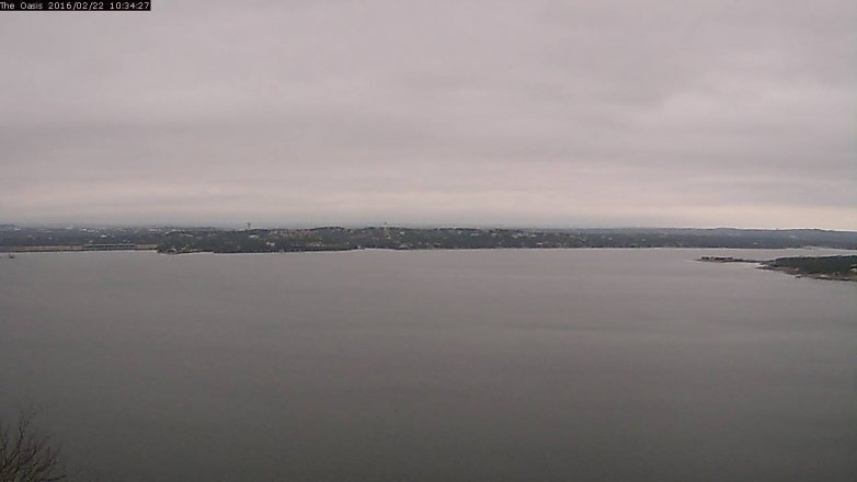 Lake Travis webcam, February 22, 2016 9:40 AM CT