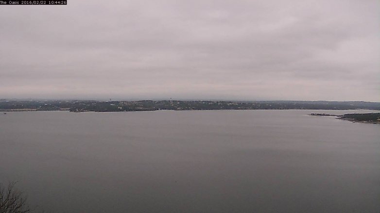Lake Travis webcam, February 22, 2016 9:50 AM CT