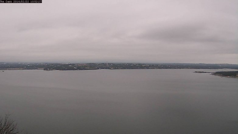 Lake Travis webcam, February 22, 2016 10:00 AM CT