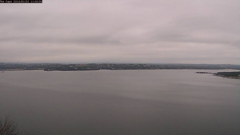 Lake Travis webcam, February 22, 2016 10:05 AM CT