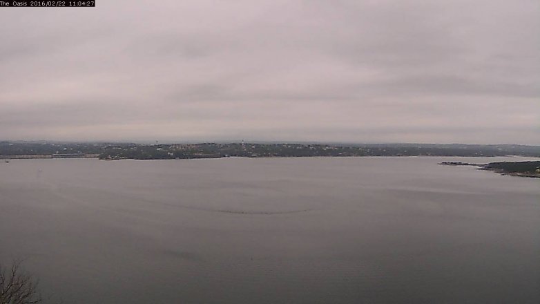 Lake Travis webcam, February 22, 2016 10:10 AM CT