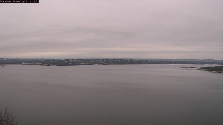 Lake Travis webcam, February 22, 2016 10:20 AM CT