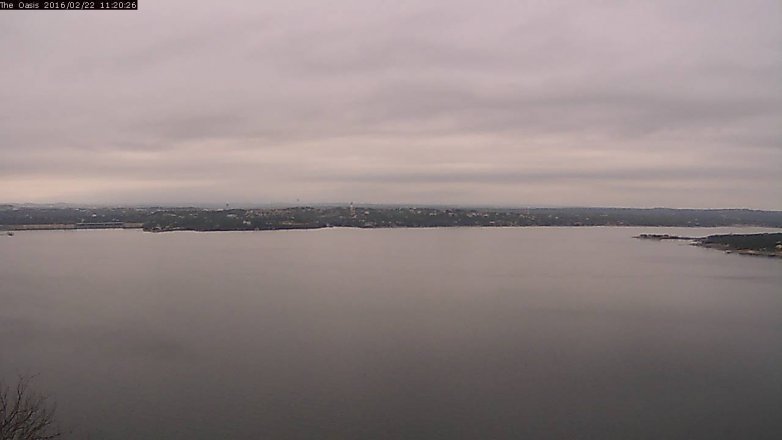 Lake Travis webcam, February 22, 2016 10:25 AM CT