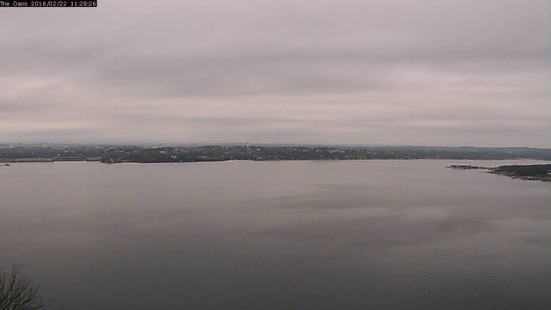Lake Travis webcam, February 22, 2016 10:35 AM CT