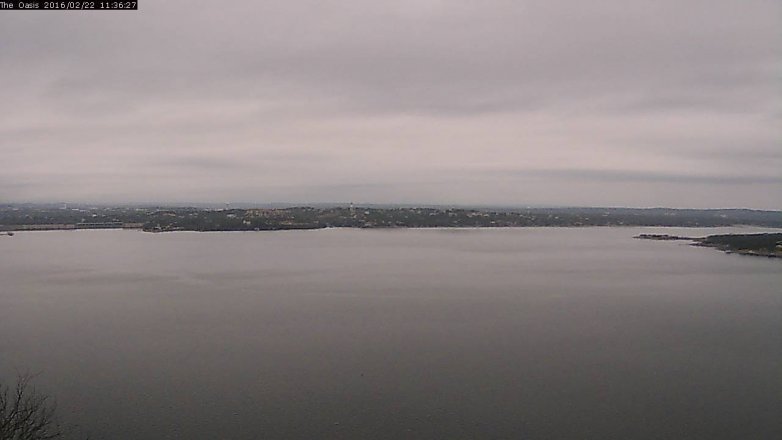 Lake Travis webcam, February 22, 2016 10:40 AM CT