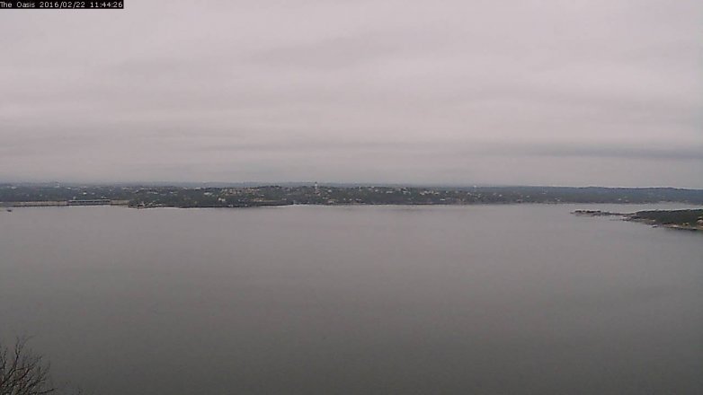 Lake Travis webcam, February 22, 2016 10:50 AM CT