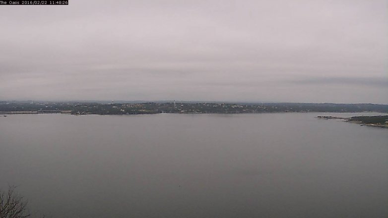 Lake Travis webcam, February 22, 2016 10:55 AM CT