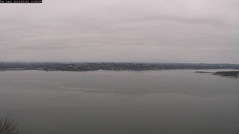 Lake Travis webcam, February 22, 2016 11:05 AM CT