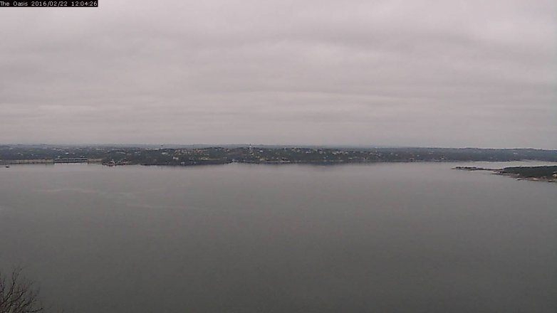 Lake Travis webcam, February 22, 2016 11:10 AM CT