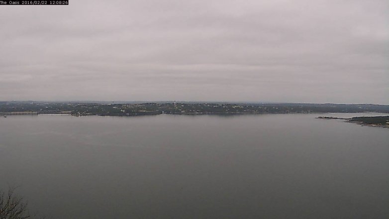 Lake Travis webcam, February 22, 2016 11:15 AM CT