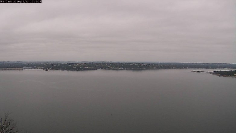 Lake Travis webcam, February 22, 2016 11:20 AM CT