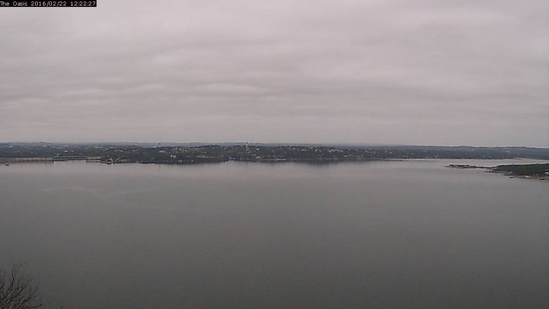 Lake Travis webcam, February 22, 2016 11:30 AM CT
