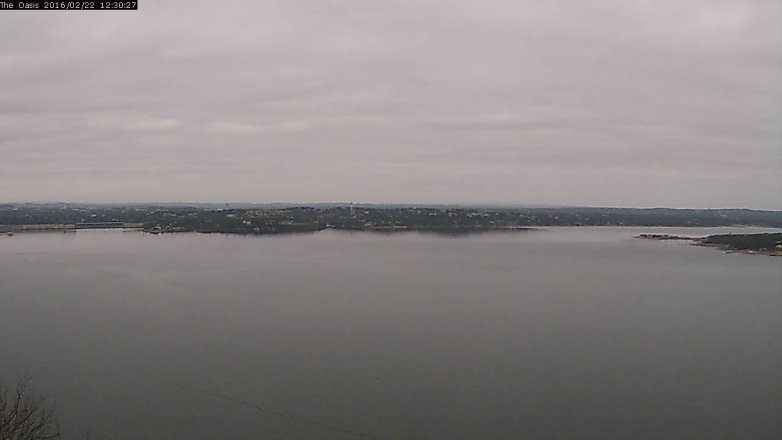 Lake Travis webcam, February 22, 2016 11:35 AM CT