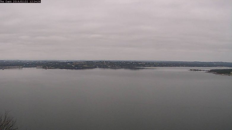 Lake Travis webcam, February 22, 2016 11:40 AM CT