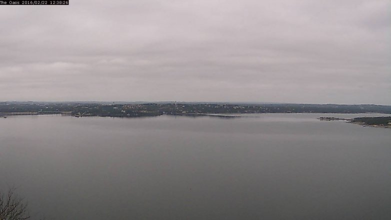 Lake Travis webcam, February 22, 2016 11:45 AM CT