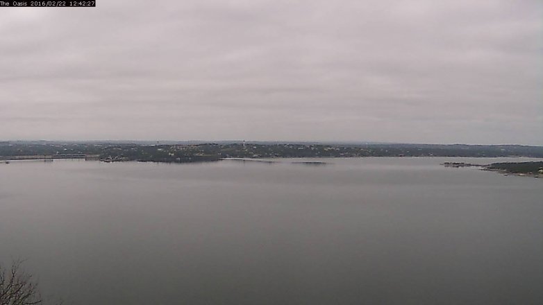 Lake Travis webcam, February 22, 2016 11:50 AM CT