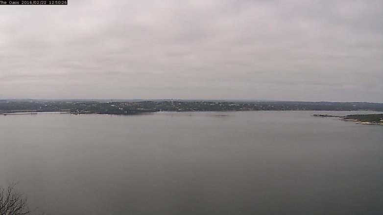 Lake Travis webcam, February 22, 2016 11:55 AM CT