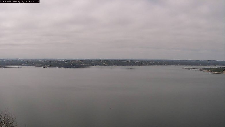 Lake Travis webcam, February 22, 2016 12:00 PM CT