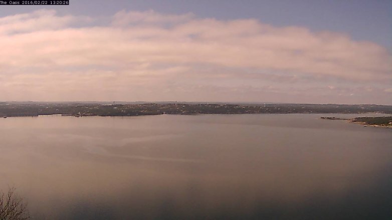 Lake Travis webcam, February 22, 2016 12:25 PM CT