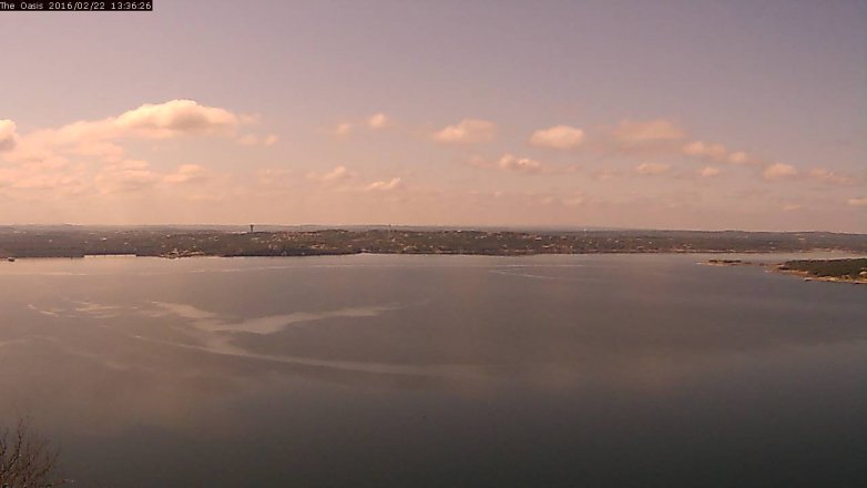 Lake Travis webcam, February 22, 2016 12:45 PM CT