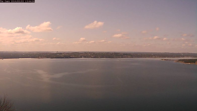 Lake Travis webcam, February 22, 2016 12:50 PM CT