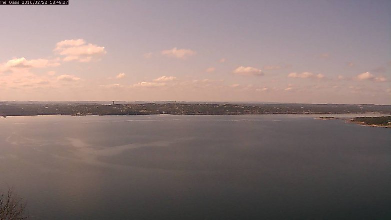 Lake Travis webcam, February 22, 2016 12:55 PM CT