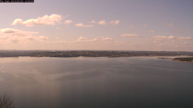 Lake Travis webcam, February 22, 2016 1:05 PM CT