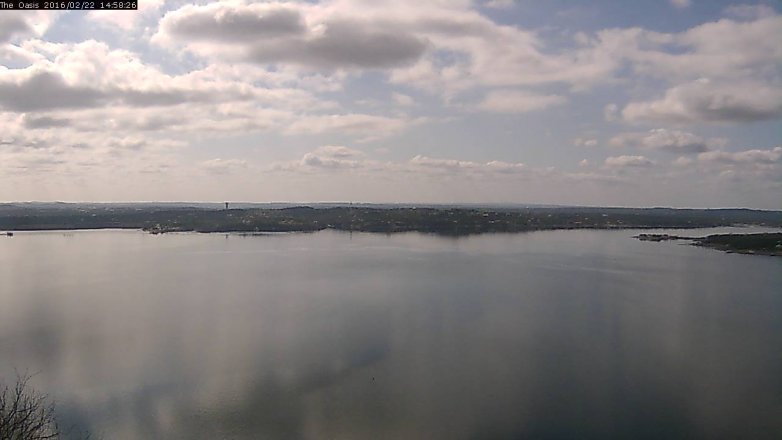 Lake Travis webcam, February 22, 2016 2:05 PM CT