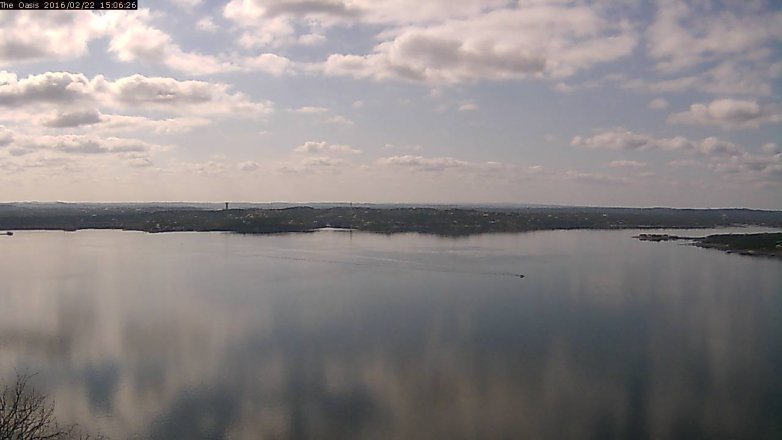 Lake Travis webcam, February 22, 2016 2:10 PM CT