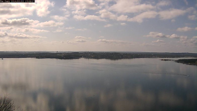 Lake Travis webcam, February 22, 2016 2:15 PM CT