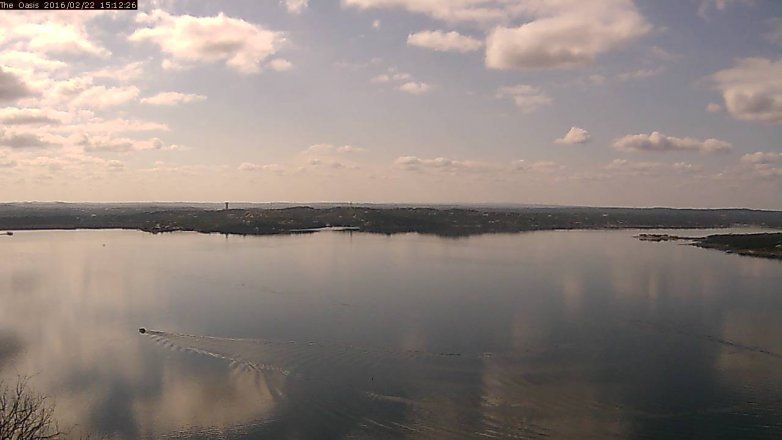 Lake Travis webcam, February 22, 2016 2:20 PM CT