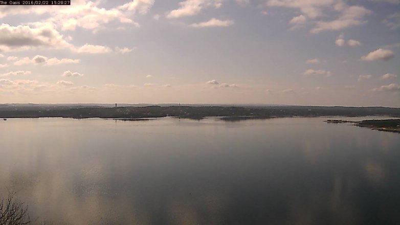 Lake Travis webcam, February 22, 2016 2:35 PM CT