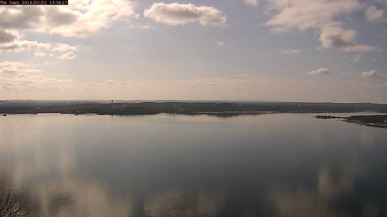 Lake Travis webcam, February 22, 2016 2:40 PM CT