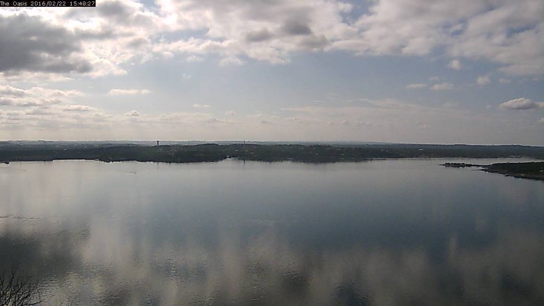 Lake Travis webcam, February 22, 2016 2:55 PM CT