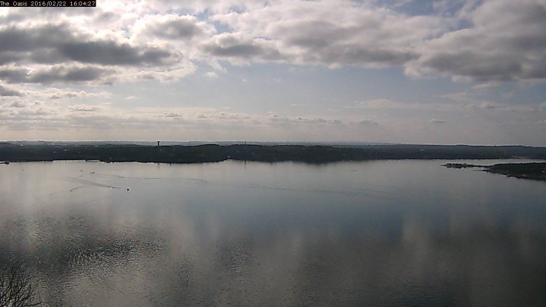 Lake Travis webcam, February 22, 2016 3:10 PM CT
