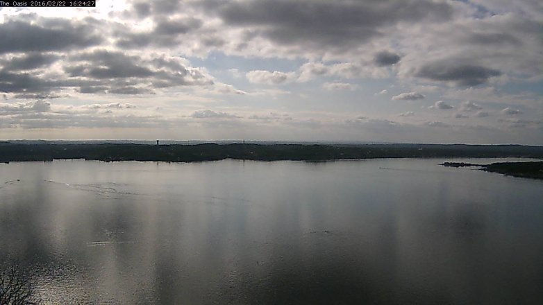 Lake Travis webcam, February 22, 2016 3:30 PM CT