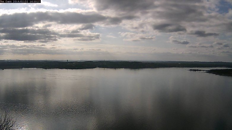 Lake Travis webcam, February 22, 2016 3:35 PM CT