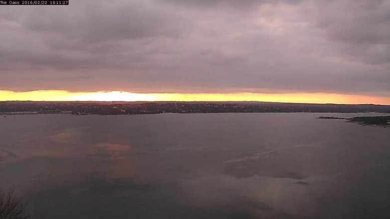 Lake Travis webcam, February 22, 2016 5:20 PM CT