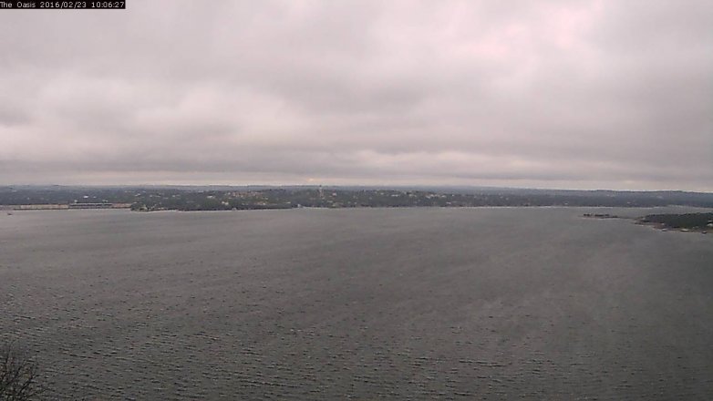 Lake Travis webcam, February 23, 2016 9:10 AM CT