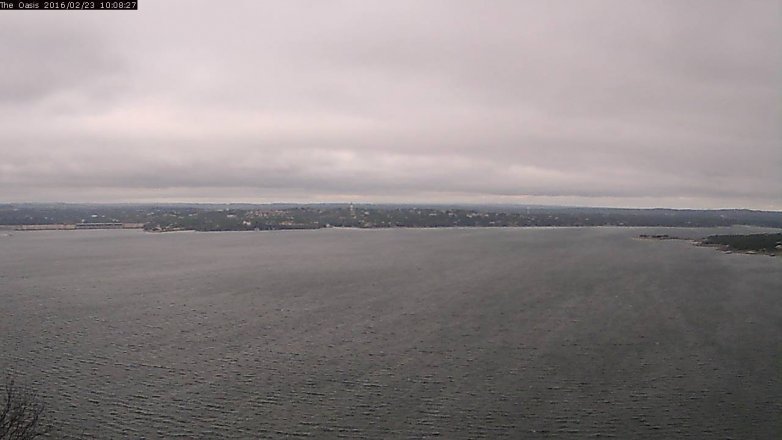 Lake Travis webcam, February 23, 2016 9:15 AM CT
