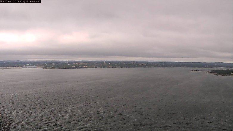 Lake Travis webcam, February 23, 2016 9:20 AM CT