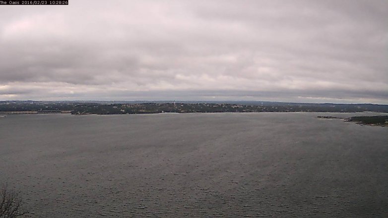 Lake Travis webcam, February 23, 2016 9:35 AM CT