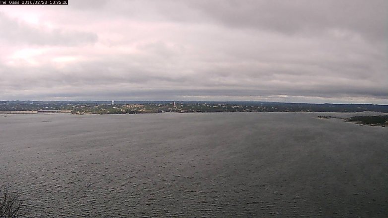 Lake Travis webcam, February 23, 2016 9:40 AM CT