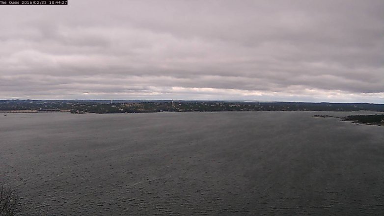 Lake Travis webcam, February 23, 2016 9:50 AM CT