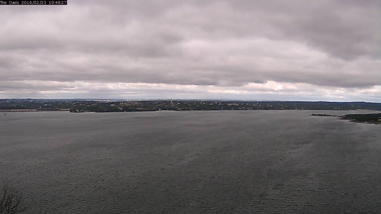Lake Travis webcam, February 23, 2016 9:55 AM CT
