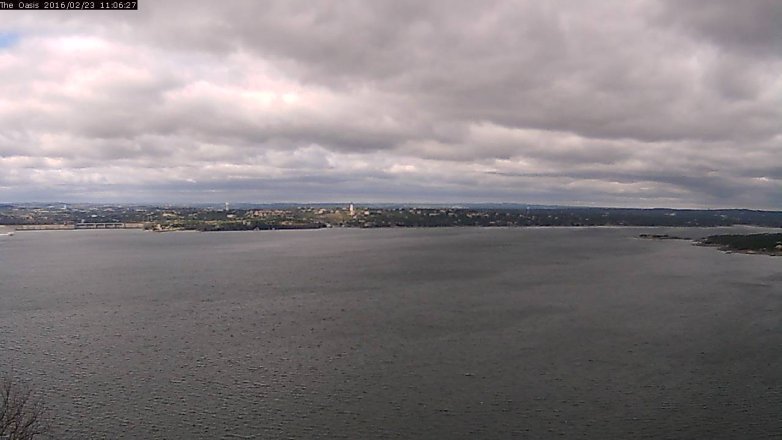 Lake Travis webcam, February 23, 2016 10:15 AM CT