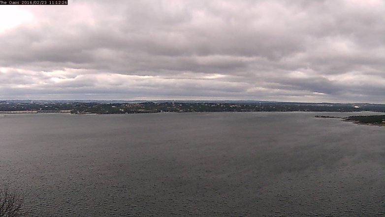 Lake Travis webcam, February 23, 2016 10:20 AM CT