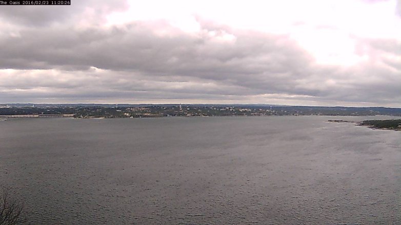 Lake Travis webcam, February 23, 2016 10:25 AM CT