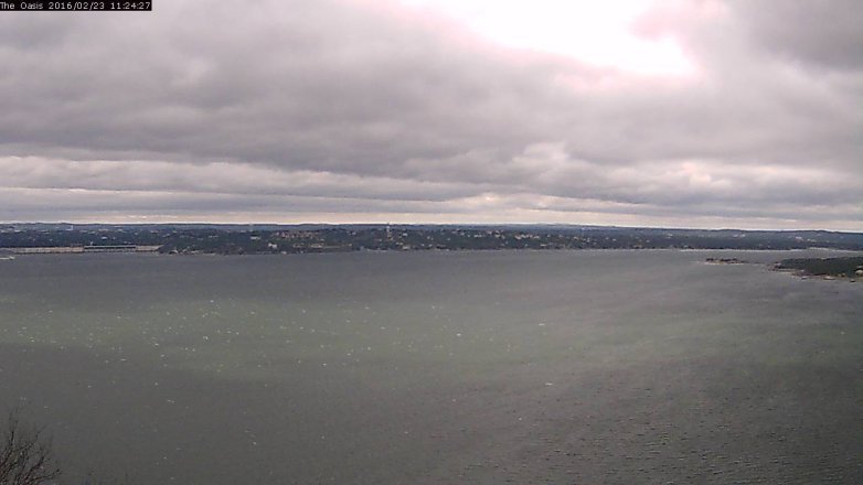 Lake Travis webcam, February 23, 2016 10:30 AM CT